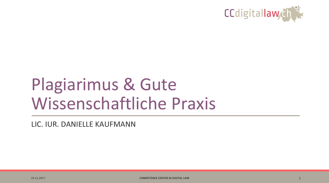 Plagiarismus und Gute Wissenschaftliche Praxis