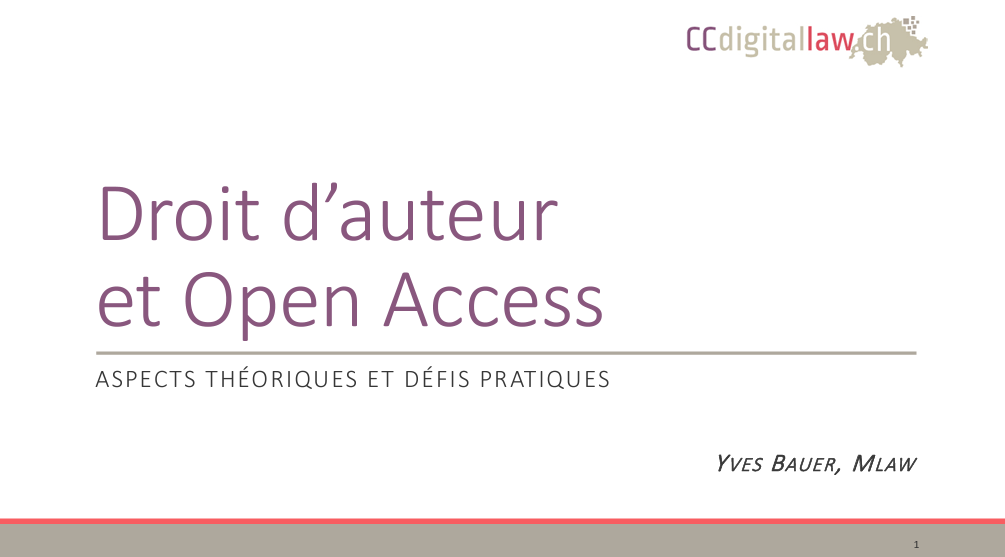 Droit d’auteur et Open Access