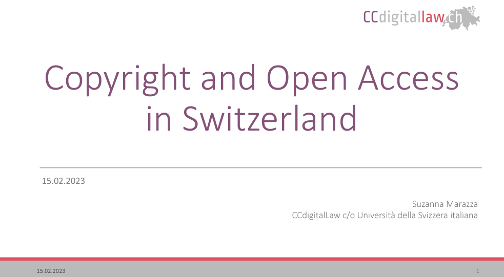 Copyright and Open Access in Switzerland