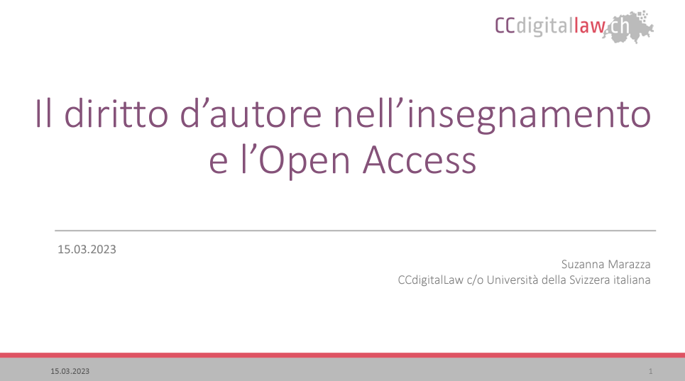 Il Diritto d’autore nell’insegnamento e l’Open Access