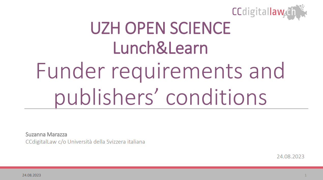 Funder requirements and publishers’ conditions