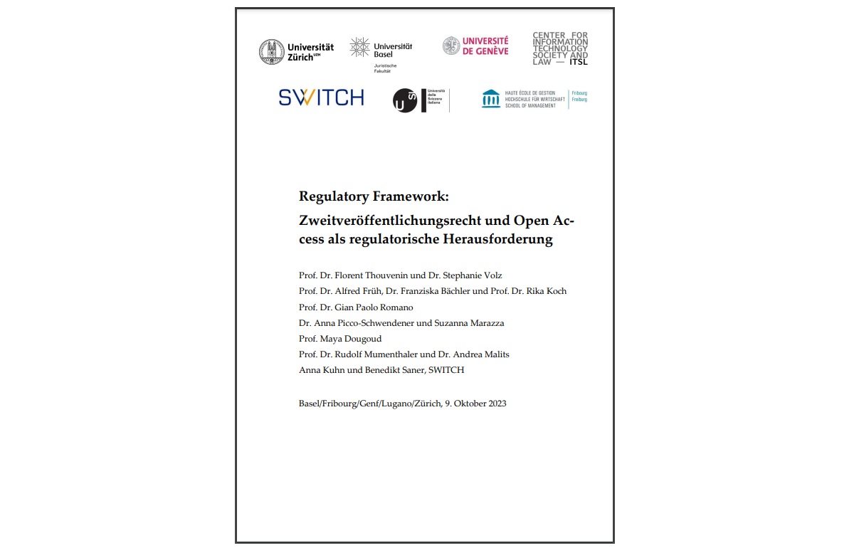 Regulatory Framework: Zweitveröffentlichungsrecht und Open Access als regulatorische Herausforderung